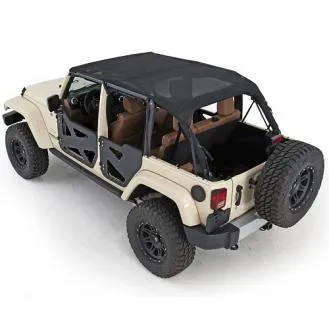 Smittybilt Extended Mesh Soft Top (Black Mesh) Brief Top, 94600