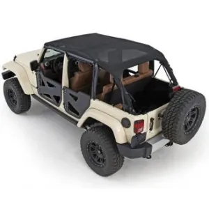 Smittybilt Extended Mesh Soft Top (Black Mesh) Brief Top, 94600