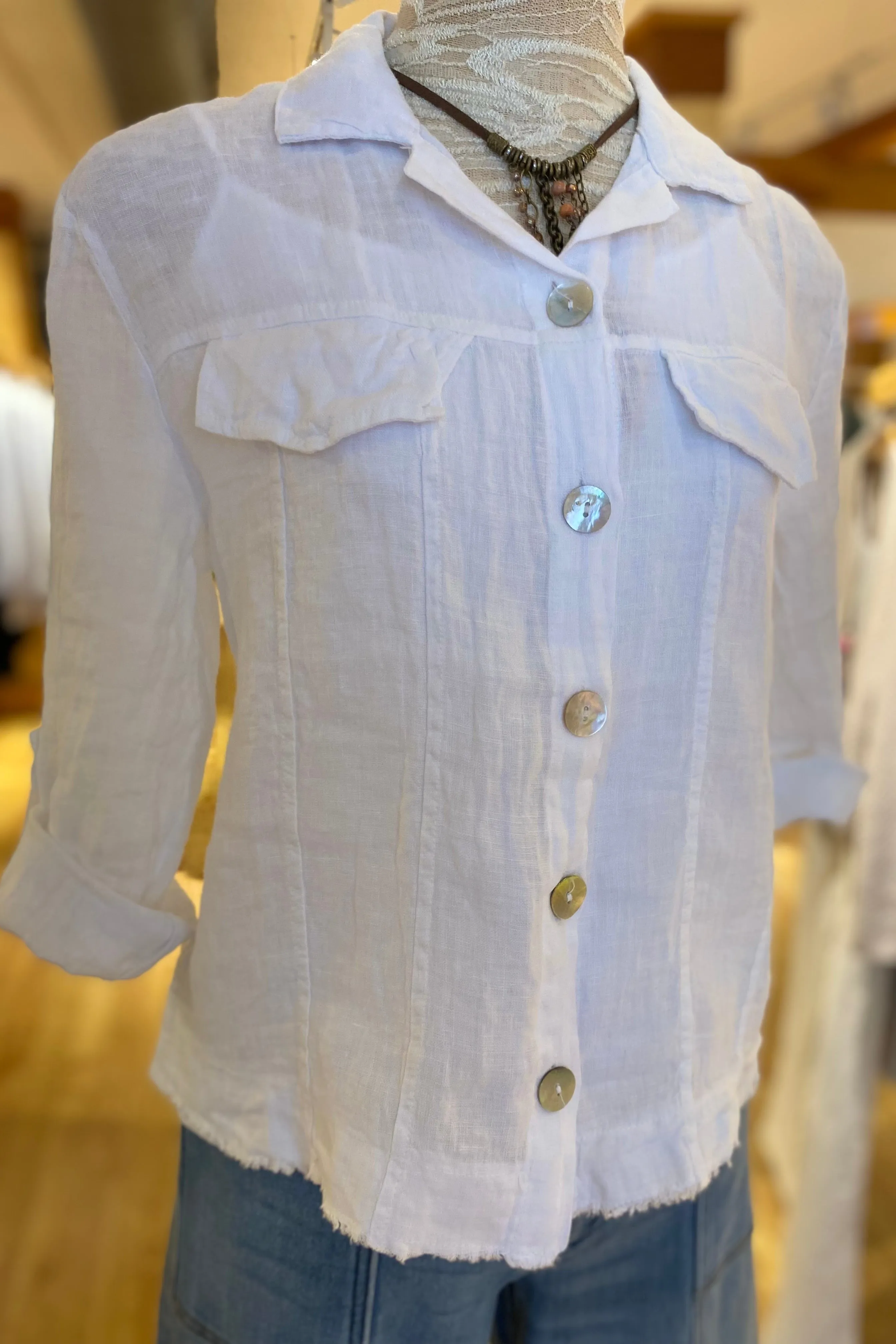 Solid Button Front Cardigan Jacket
