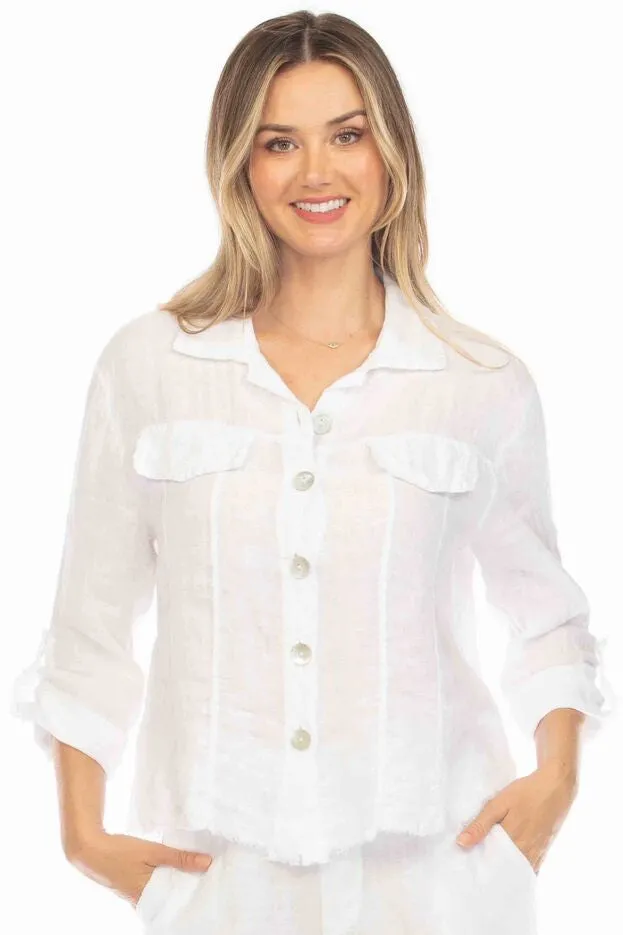 Solid Button Front Cardigan Jacket