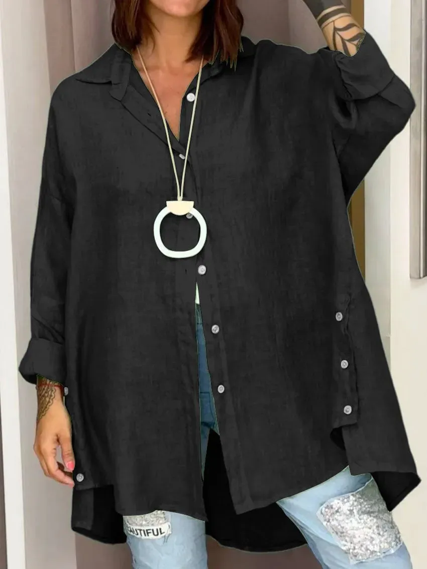 Sophia™ - Chic Oversized Button-Up Shirt for Effortless Style