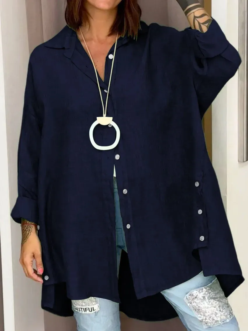 Sophia™ - Chic Oversized Button-Up Shirt for Effortless Style