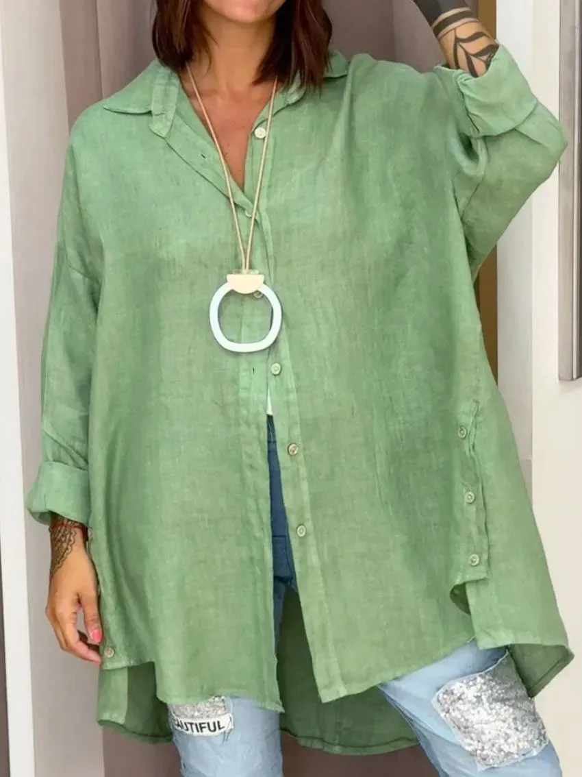 Sophia™ - Chic Oversized Button-Up Shirt for Effortless Style