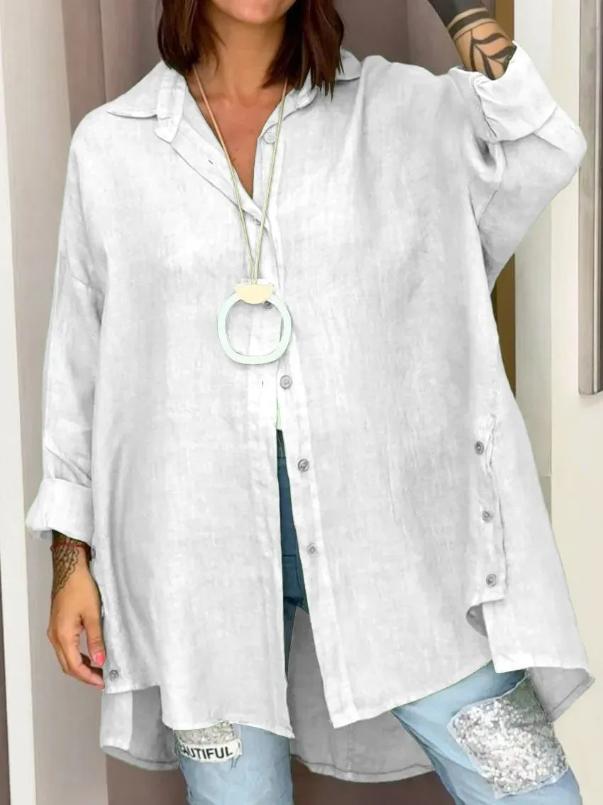Sophia™ - Chic Oversized Button-Up Shirt for Effortless Style