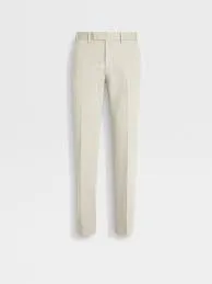 Spring Summer Ivory Cotton Chino Trousers – Lightweight & Stylish