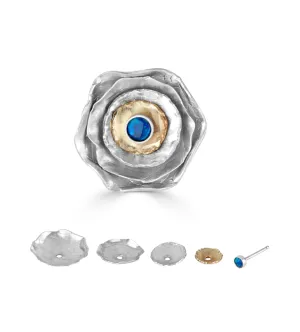 Sterling Silver with Boulder Opal Stackable Studs