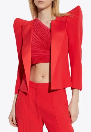 Structured Open-Front Blazer