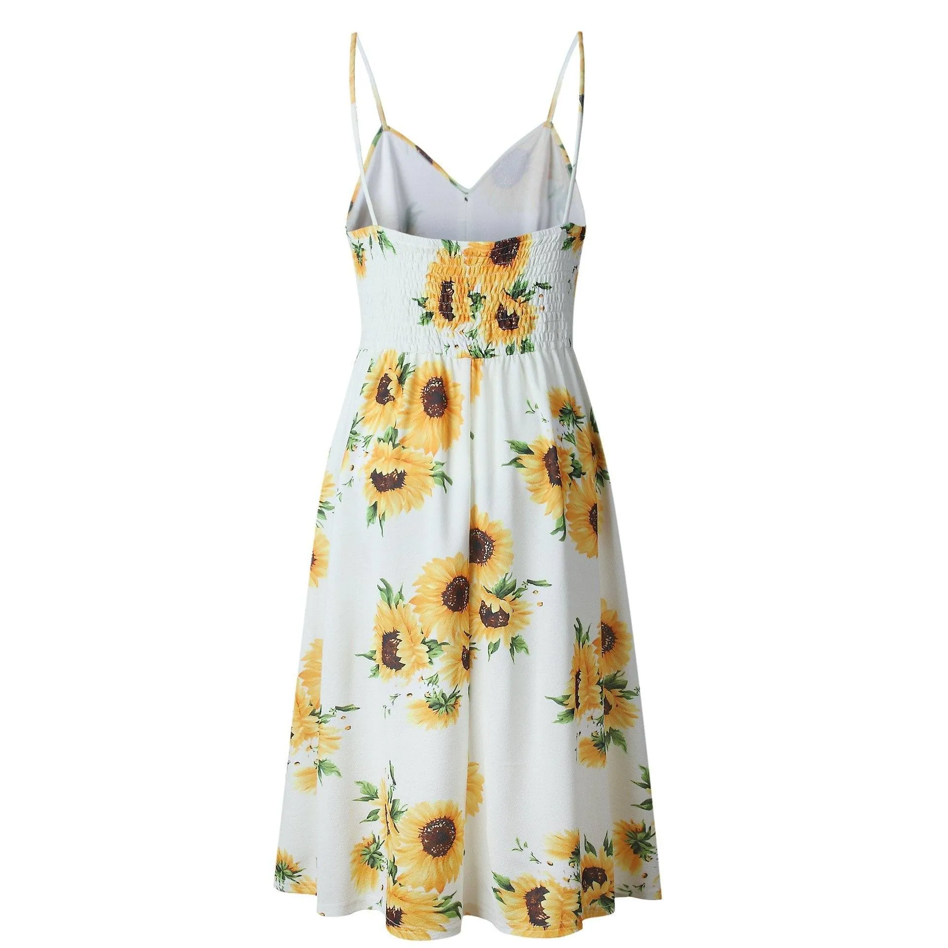 Sunflower Print Camisole Dress