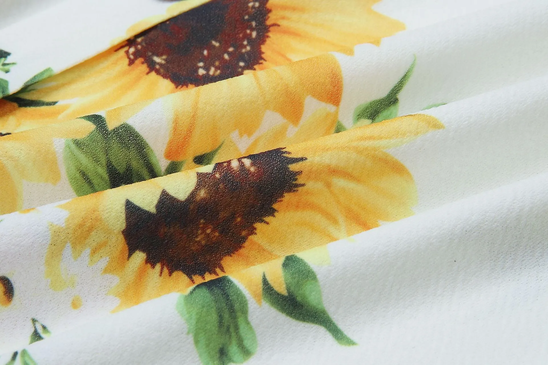 Sunflower Print Camisole Dress