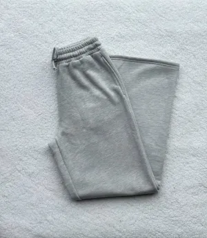 Sunkissed Coconut: Afternoon Grey Basic Blank Flare Sweatpants