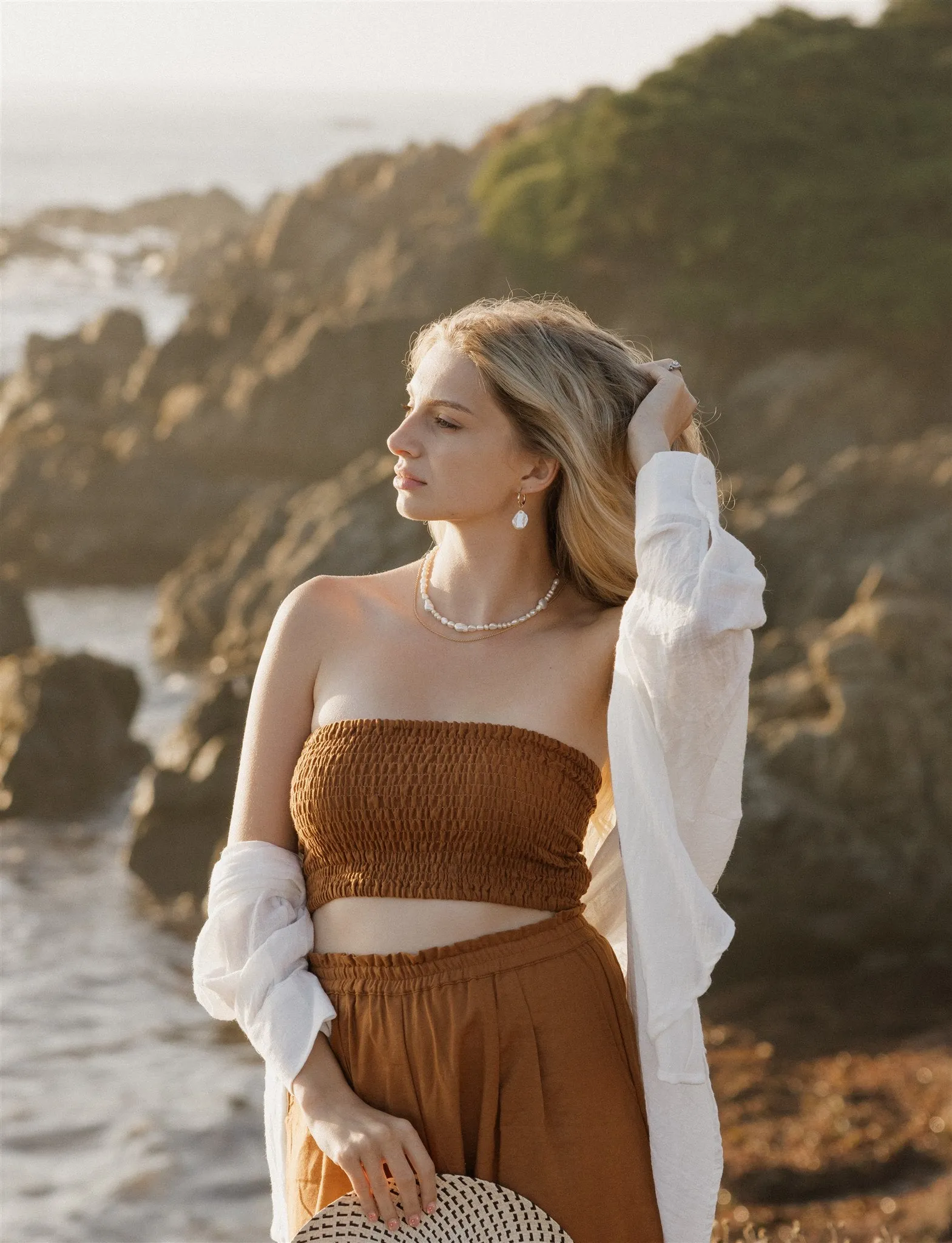Sunrise Smocked Linen Top