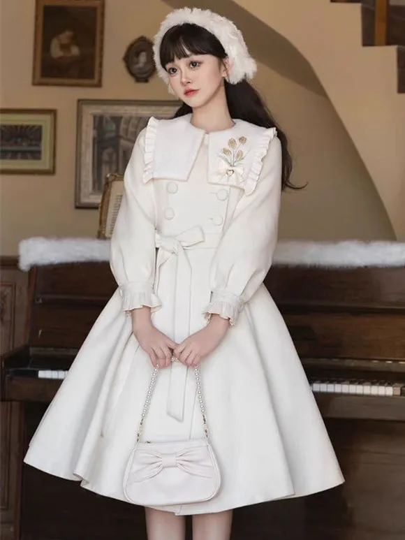 Sweet Lolita Dress Polyester Long Sleeves Sweet Lolita Dress