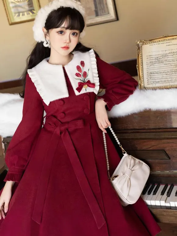 Sweet Lolita Dress Polyester Long Sleeves Sweet Lolita Dress