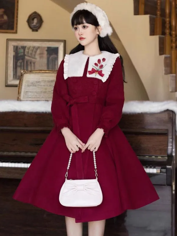 Sweet Lolita Dress Polyester Long Sleeves Sweet Lolita Dress