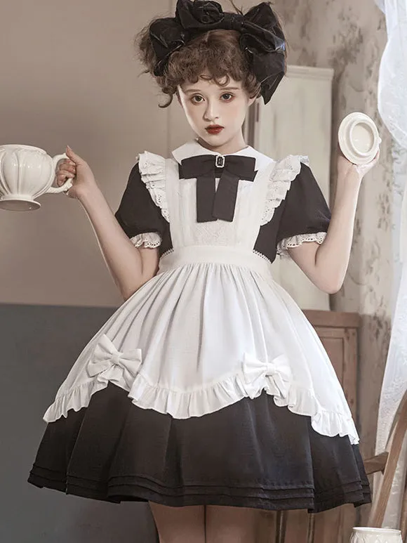 Sweet Lolita Dress Polyester Short Sleeves Lolita Dress
