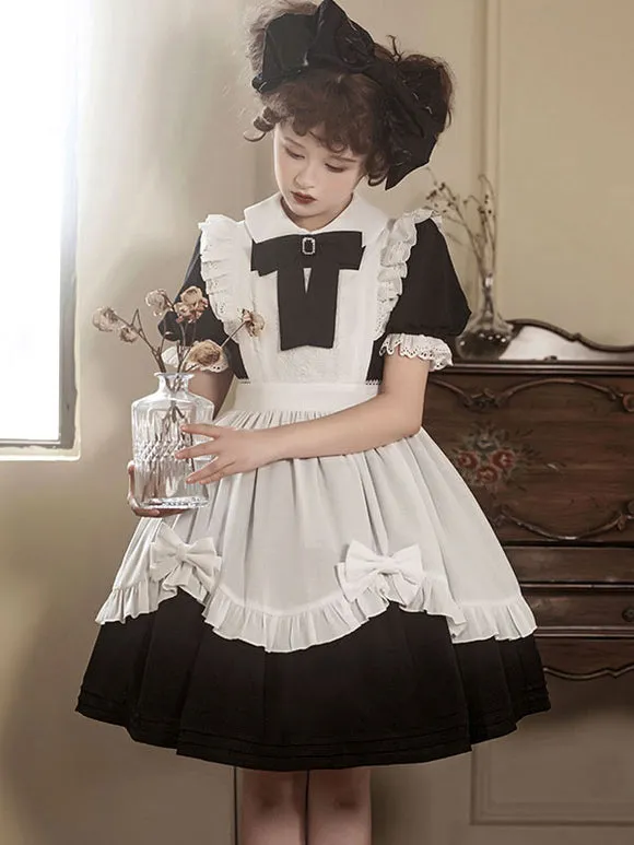 Sweet Lolita Dress Polyester Short Sleeves Lolita Dress