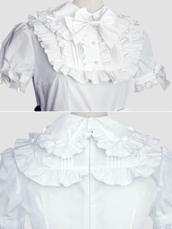 Sweet Lolita Dress Polyester Short Sleeves Sweet Dress