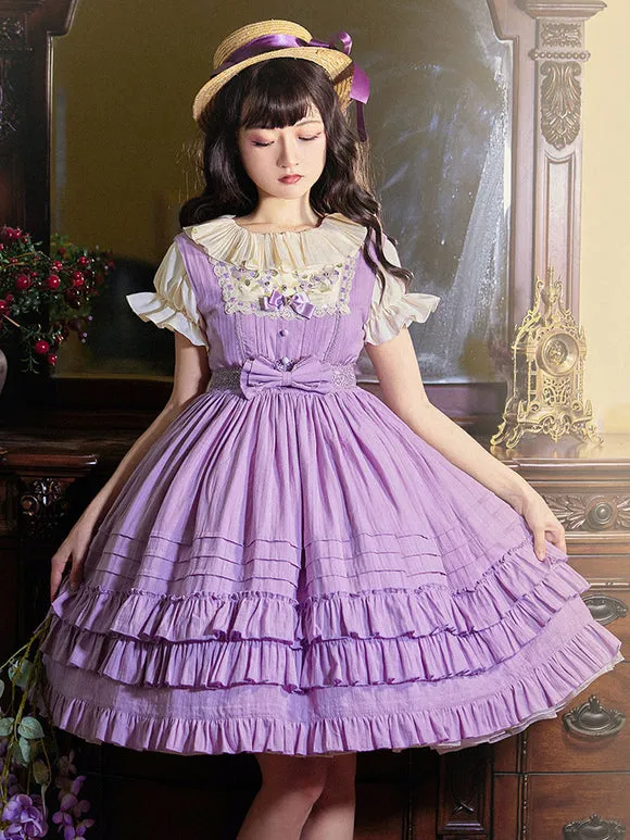 Sweet Lolita Dress Polyester Sleeveless Jumper Dress