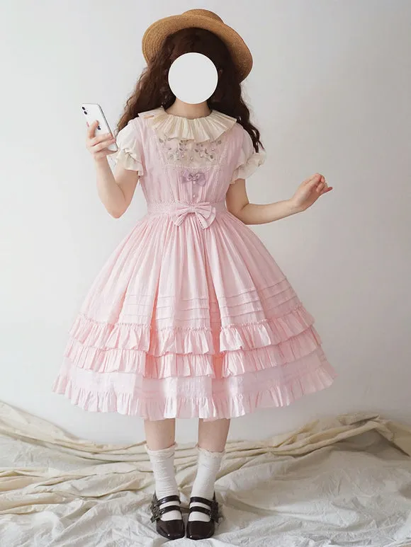 Sweet Lolita Dress Polyester Sleeveless Jumper Dress