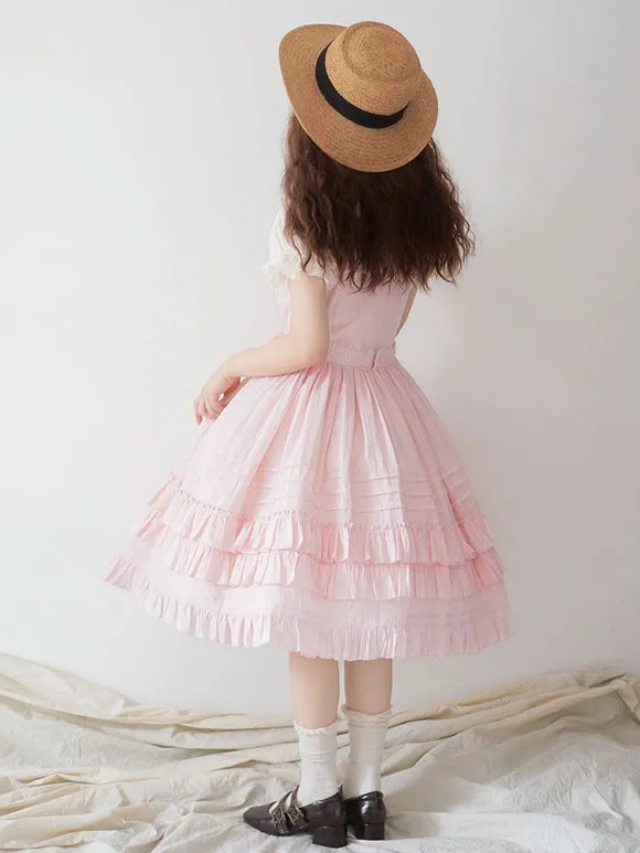 Sweet Lolita Dress Polyester Sleeveless Jumper Dress