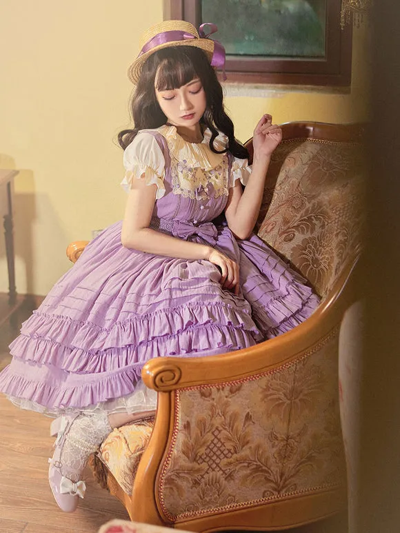 Sweet Lolita Dress Polyester Sleeveless Jumper Dress