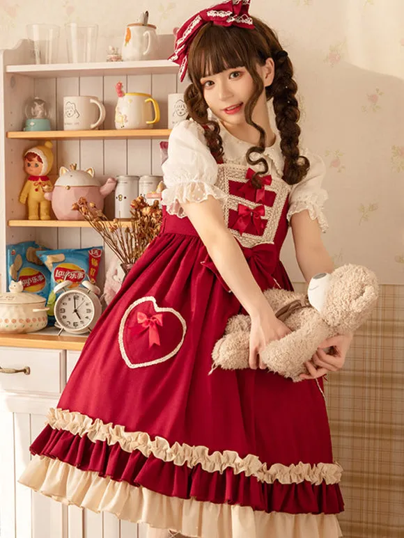 Sweet Lolita Dress Polyester Sleeveless Sweet Jumper Lolita Dress