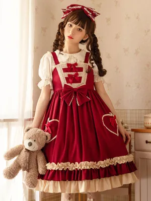 Sweet Lolita Dress Polyester Sleeveless Sweet Jumper Lolita Dress