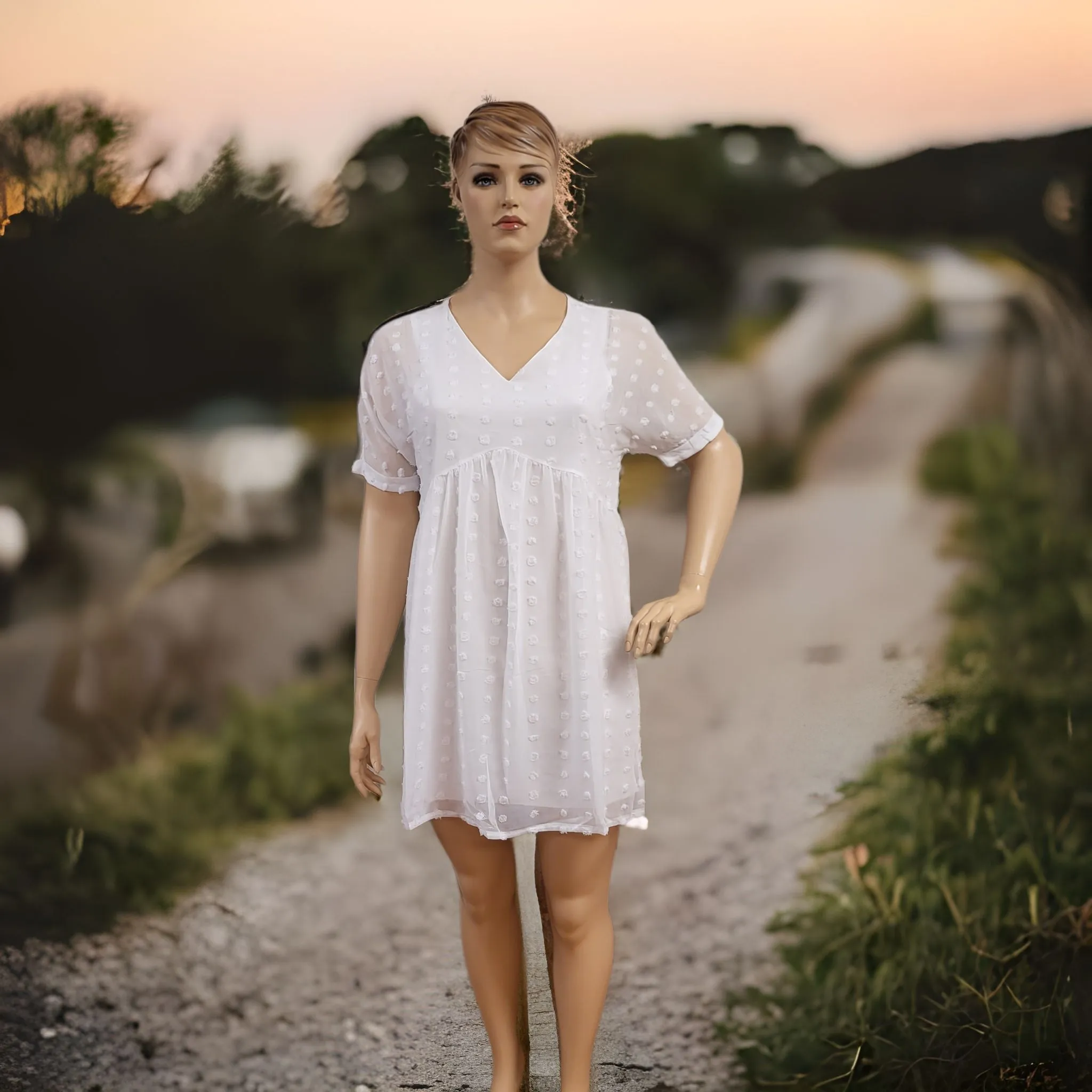 Swiss Dot Baby Doll Dress