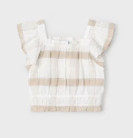 Tan Plaid Top | 3183