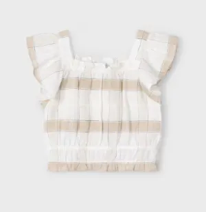Tan Plaid Top | 3183