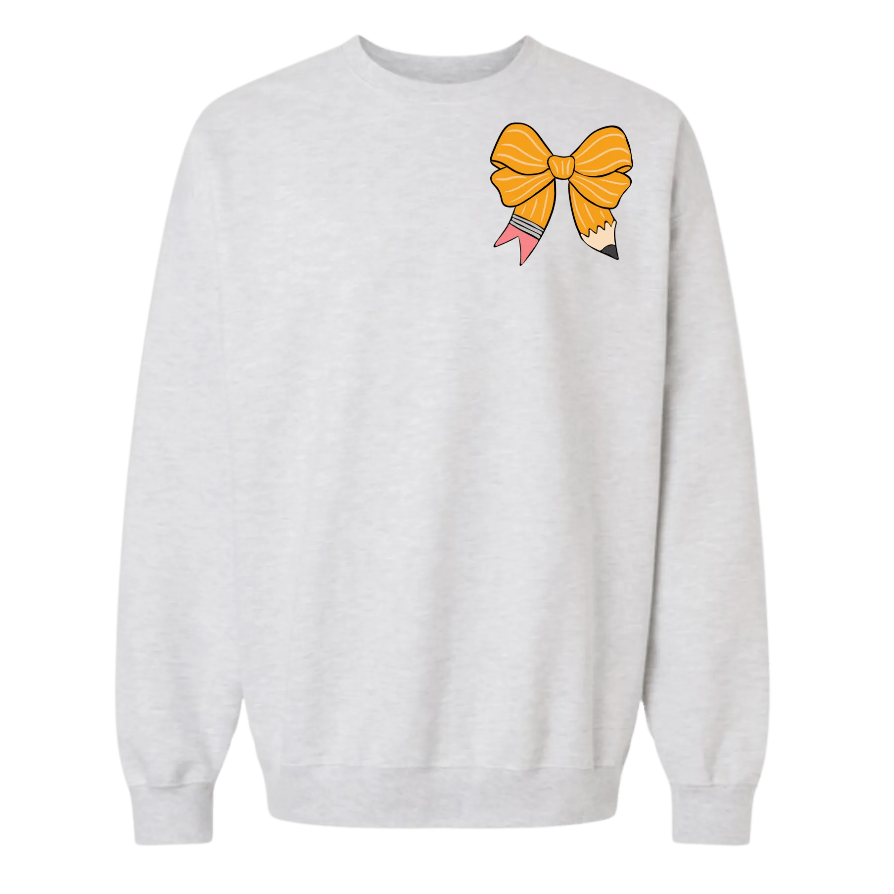 Teacher's Pencil Bow Crewneck
