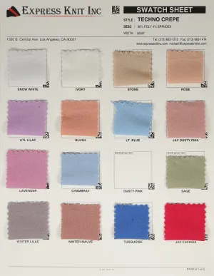 Techno Crepe Knit Solid Fabric