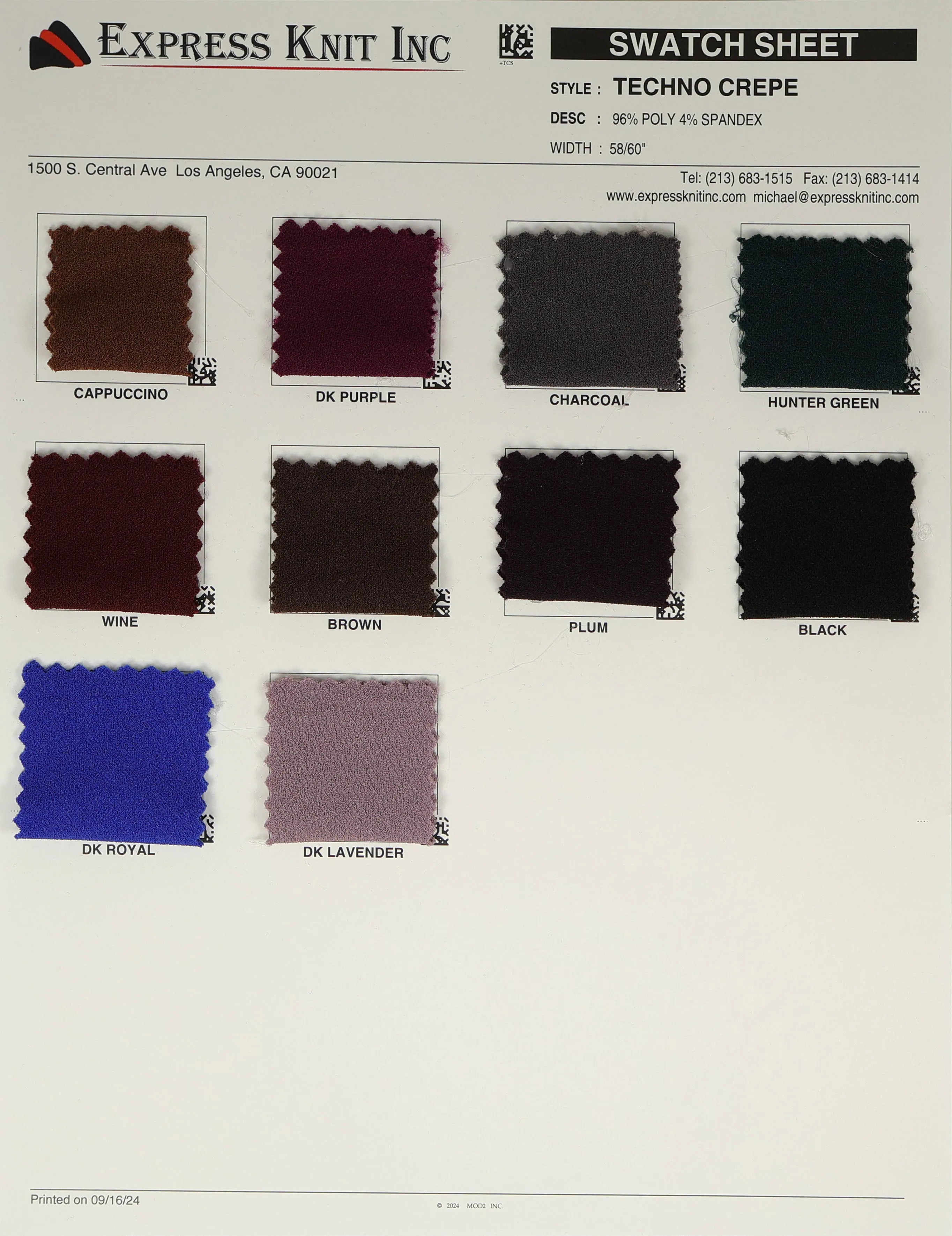 Techno Crepe Knit Solid Fabric