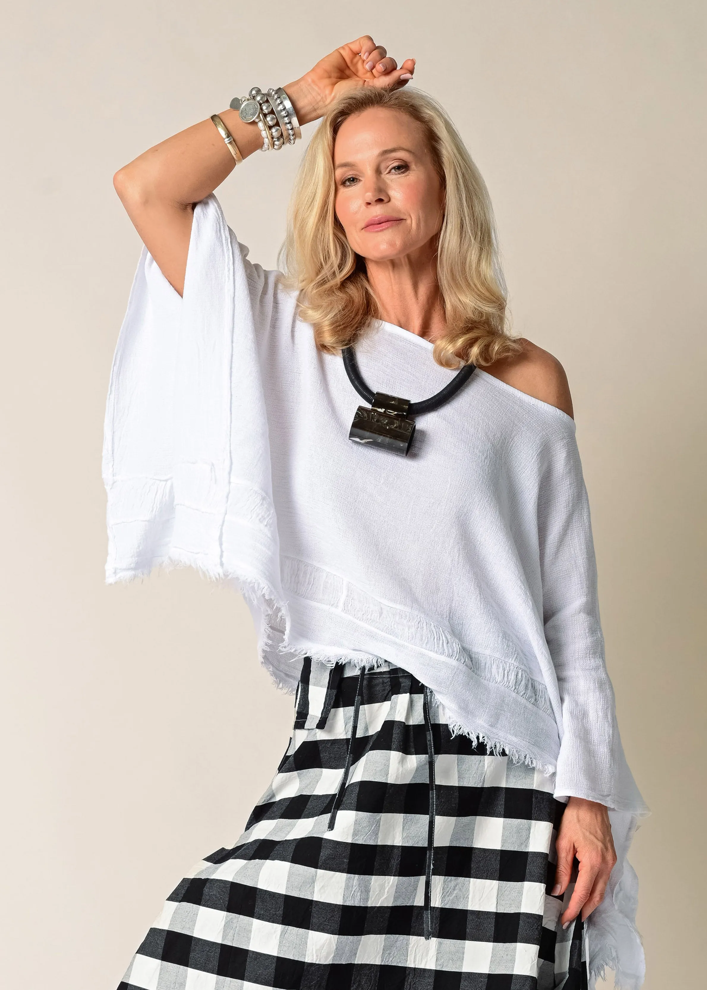 Teegan Linen Top in White