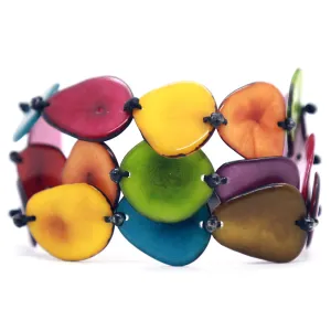 Terra: Multicolor Shale Tagua Bracelet