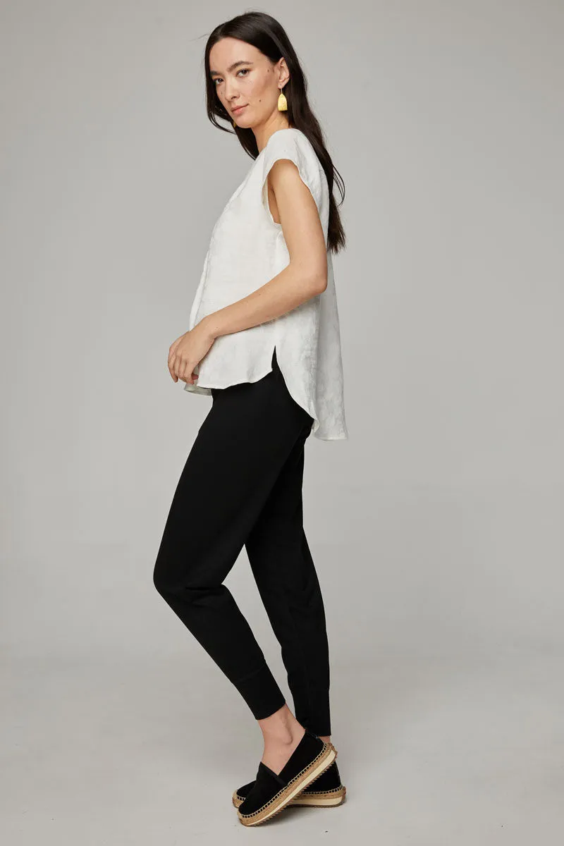 The Georgia Linen Jacquard Blouse