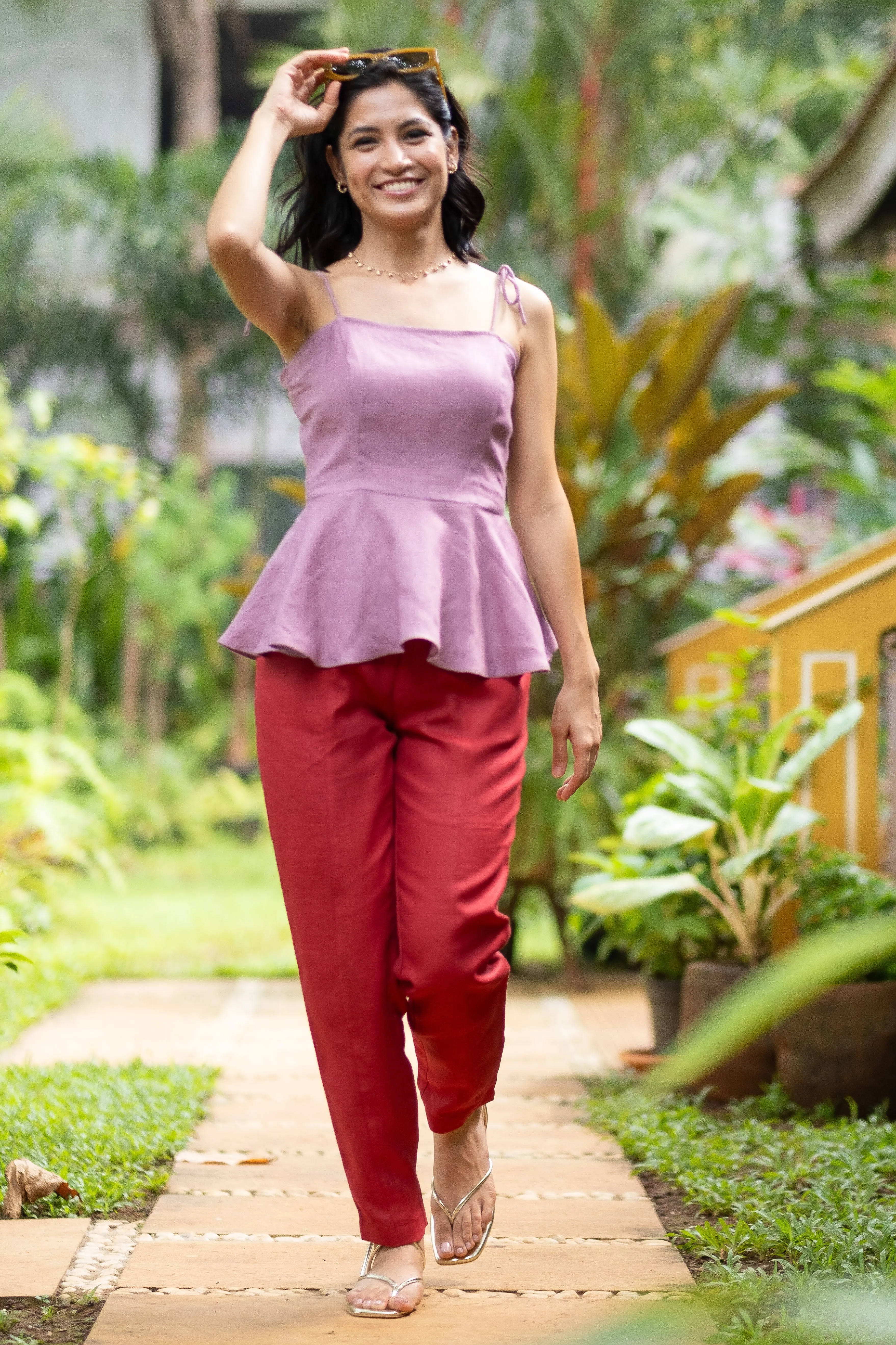 The Linen Peplum Top