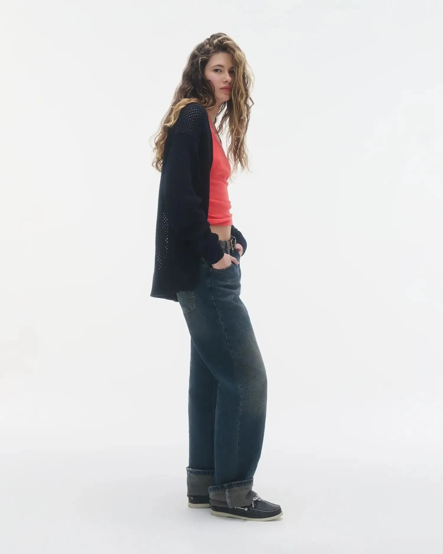 The Net Cardigan in Midnight