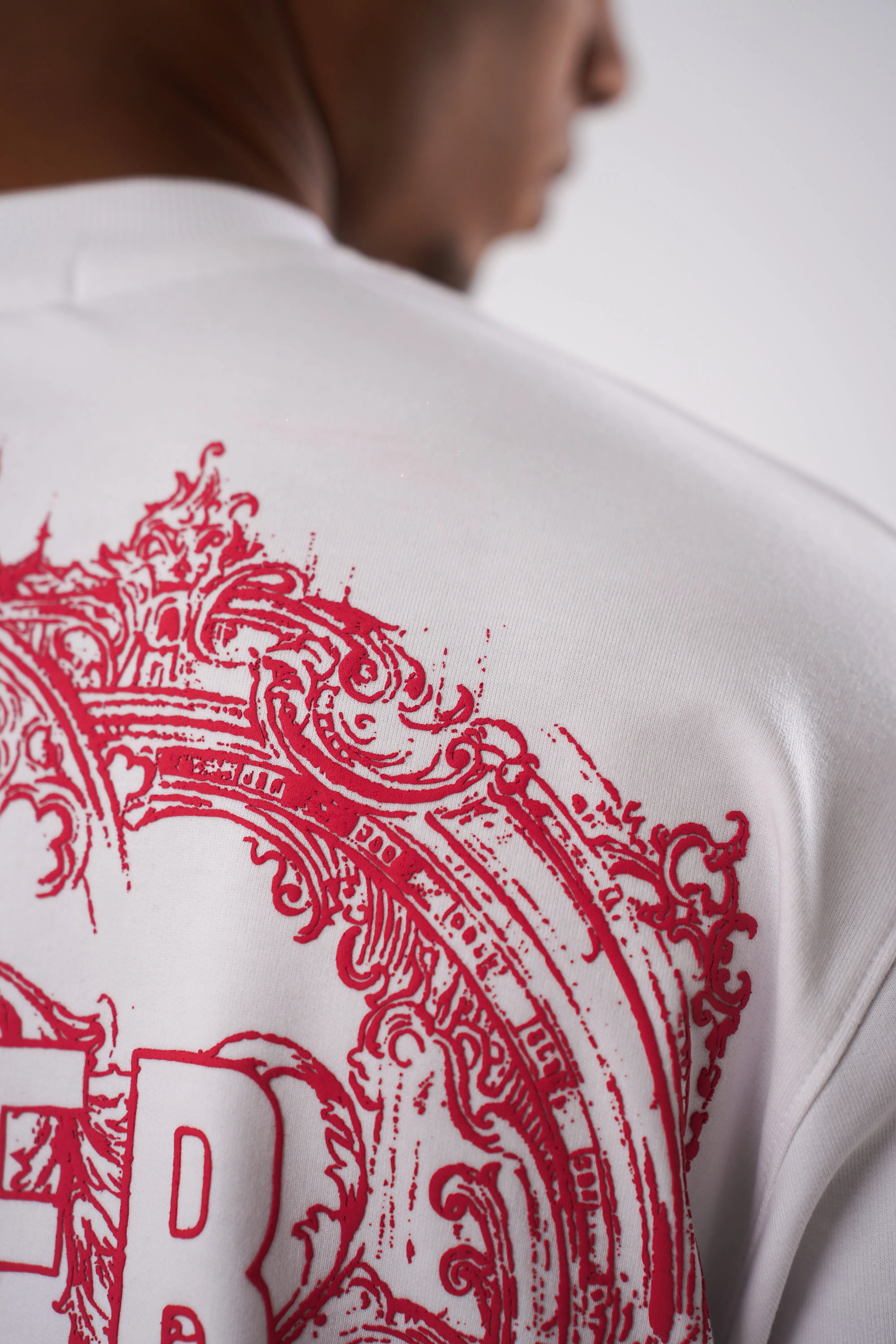 The Ornamental Tee [WHITE/BLOOD RED]