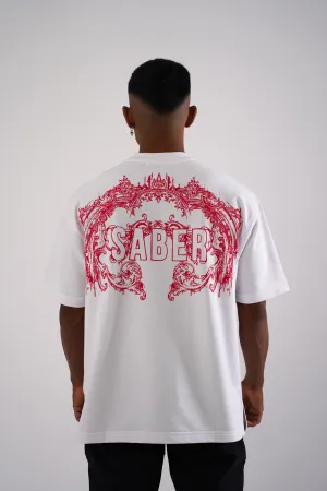 The Ornamental Tee [WHITE/BLOOD RED]