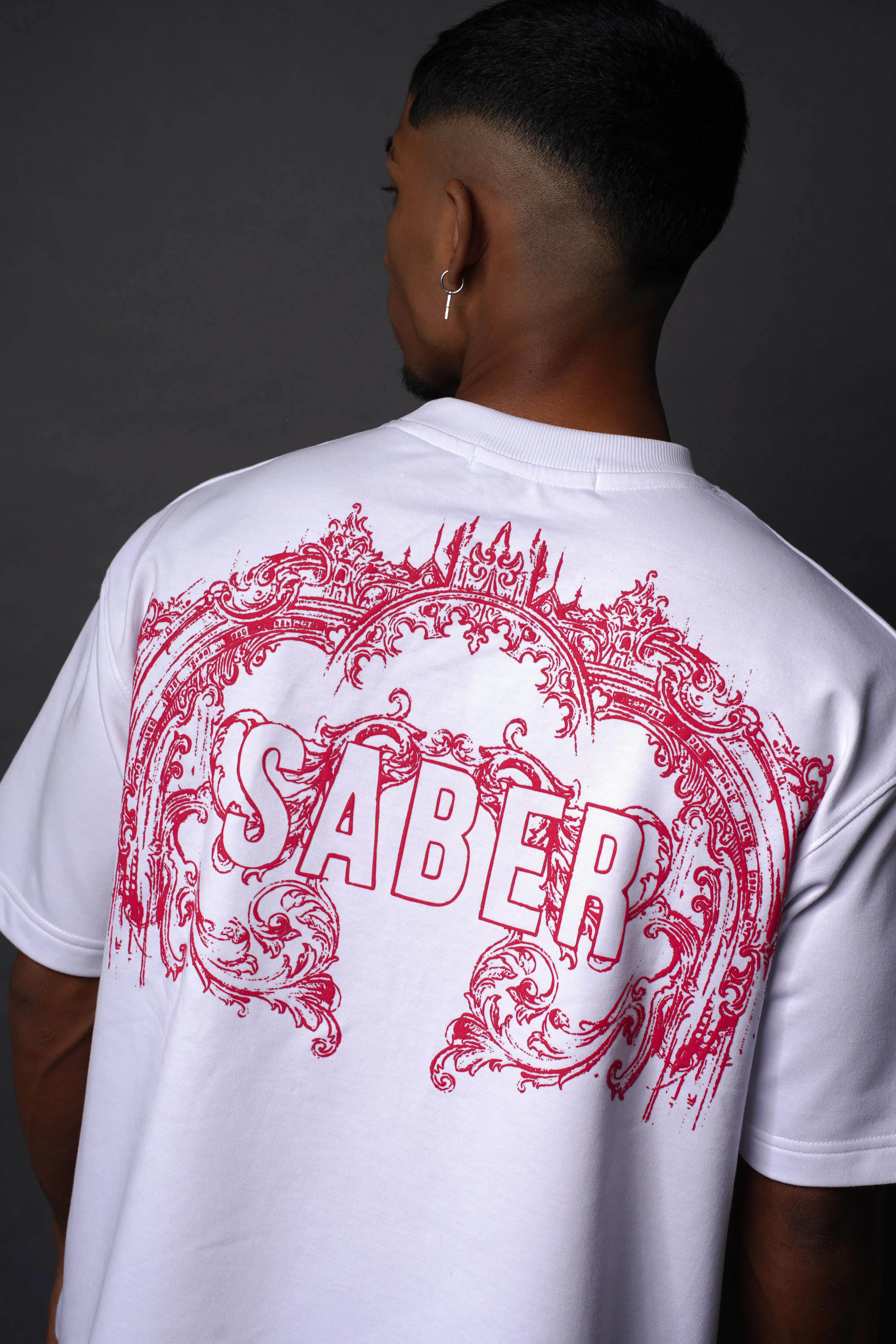 The Ornamental Tee [WHITE/BLOOD RED]