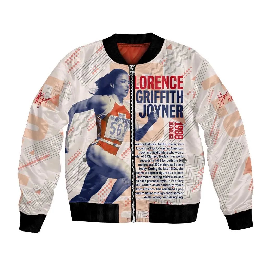 The Phenomenal Woman Flo-Jo Bomber Jacket 1988 Olympic DT02