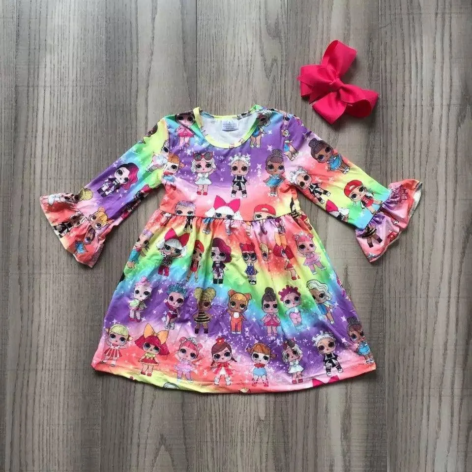 Toddler Baby Girls Flora Rainbow Dresses