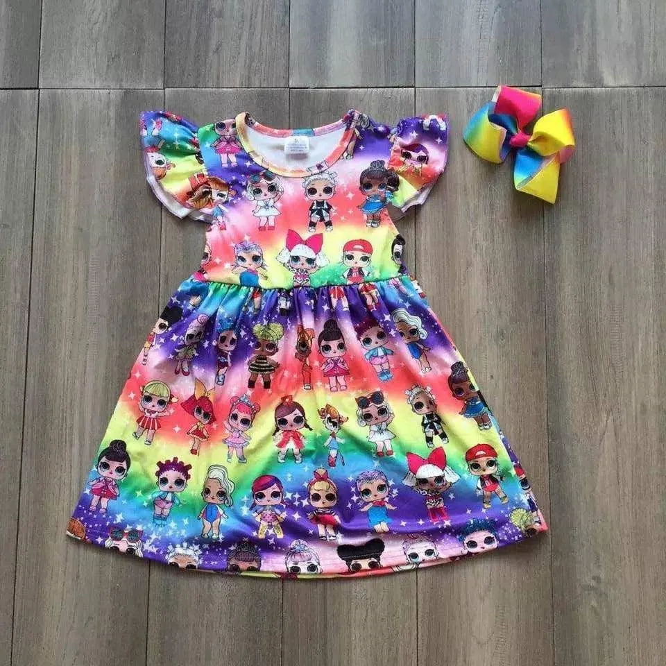 Toddler Baby Girls Flora Rainbow Dresses