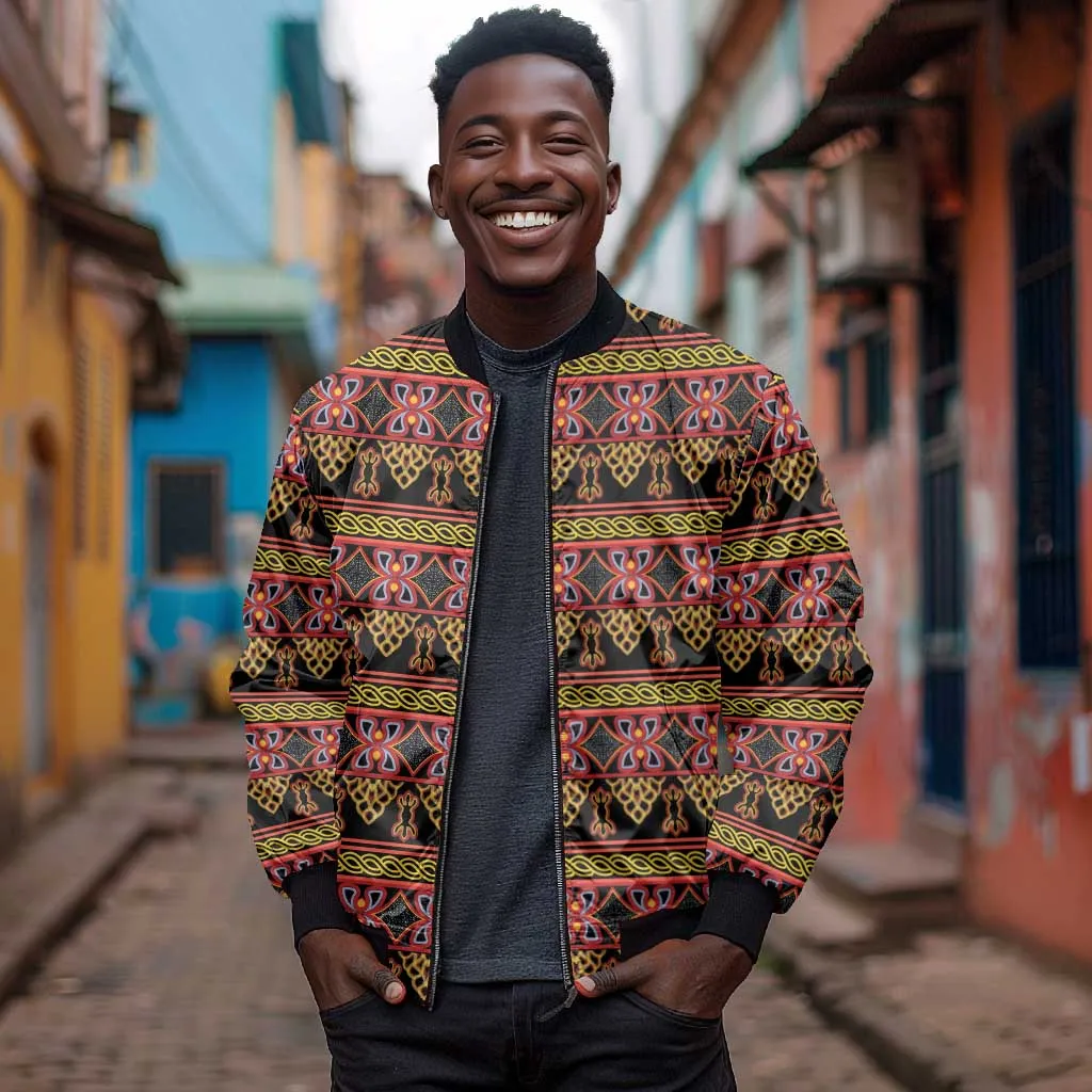 Toghu Cameroon Bomber Jacket Traditional Pattern LT15