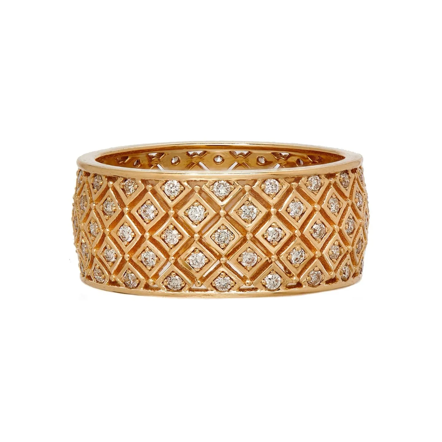 Trellis White Diamond Band