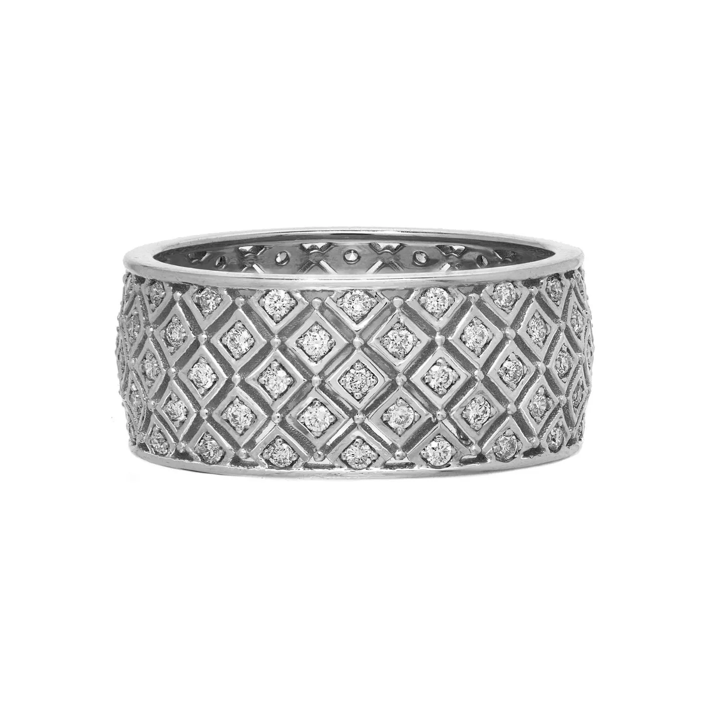 Trellis White Diamond Band