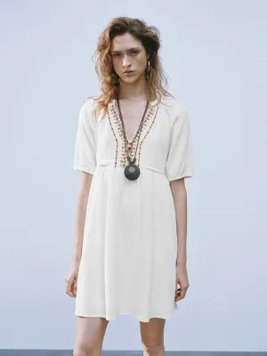 V-Neck A-Line Dresses
