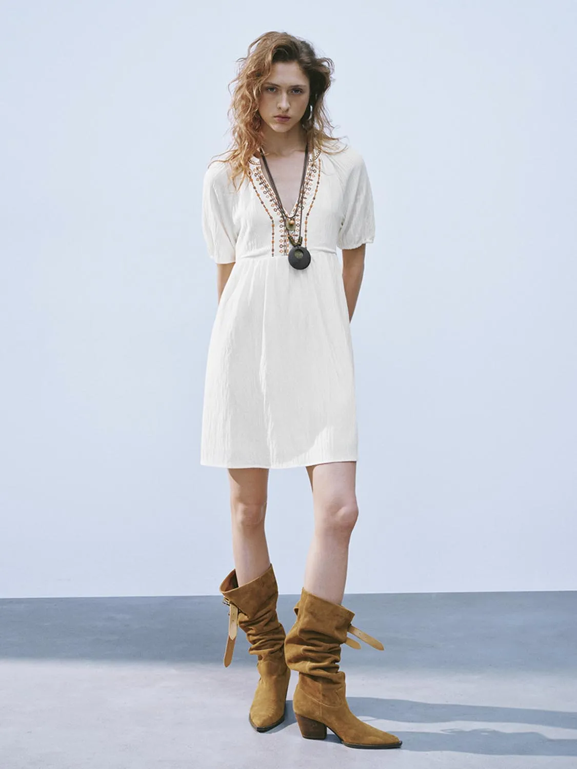 V-Neck A-Line Dresses