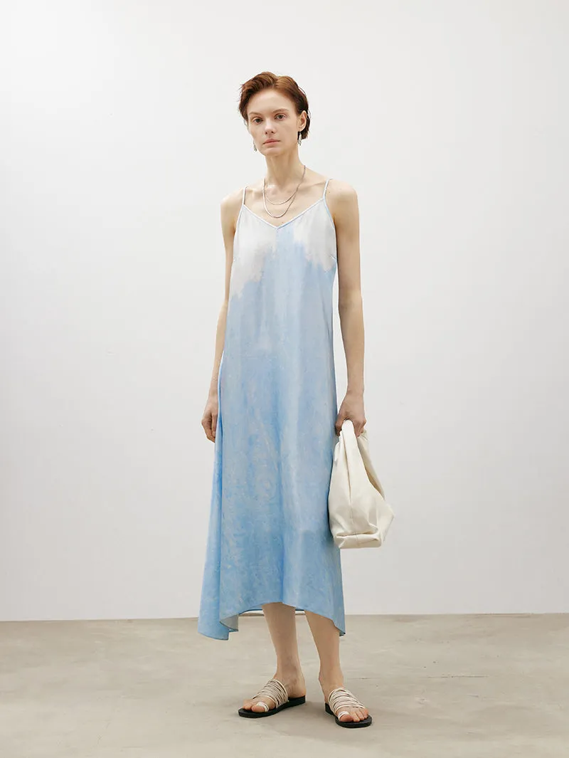 V Neck Acetate Slip Dress